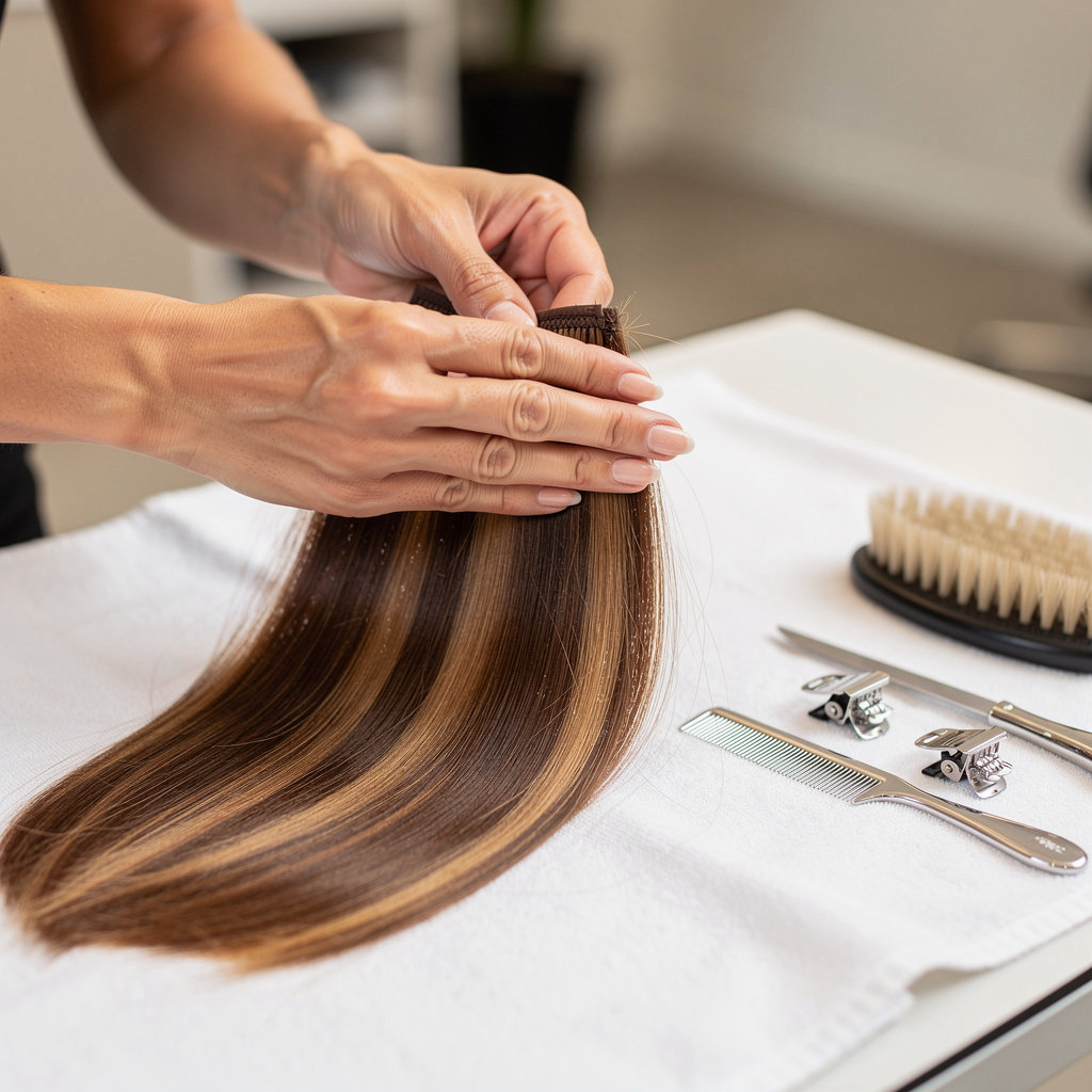 Kimberly's Wigs and Salon showcases a variety of affordable and durable synthetic hair extensions in Santa Barbara